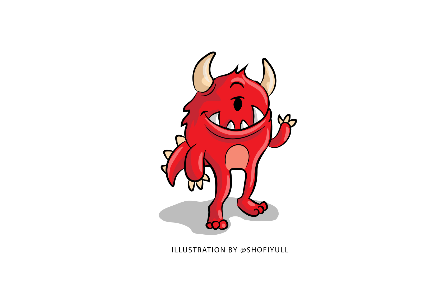 Red Monster Illustration By Shofiyul Auladah On Dribbble