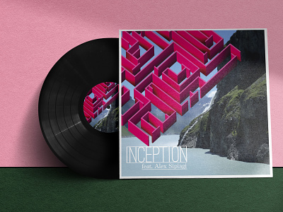 LP Record design Inception Jazz cover graphic design music photoshop typography