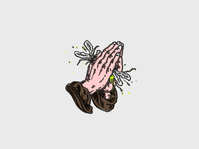 SPLAT bug illustraion praying hands procreate slime