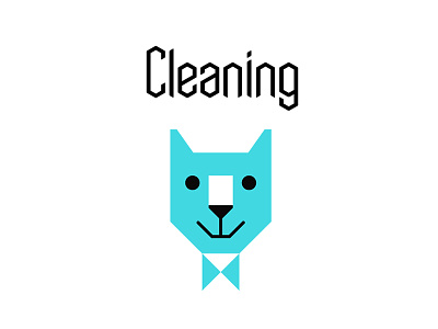 New Identity for a cleaning company | Concept cat geometry pattern water