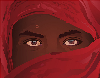 Eyes of Hope adobe illustrator eyes face illustraion portrait red