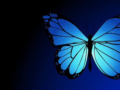 Butterfly adobe illustrator art blue butterfly darkness illustraion light