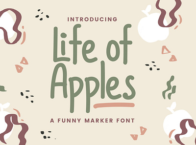 Life of Apples - Comic Handwritting Font branding design display font funny handwritten logo logos marker poster