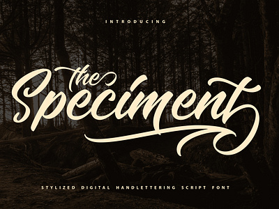 The Speciment - Handlettering Script Font