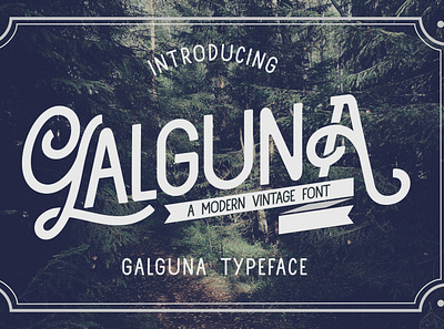 Galguna - Vintage Script Font 80s 90s craft display display font letterheads logo modern poster stationery stylish unique vintage