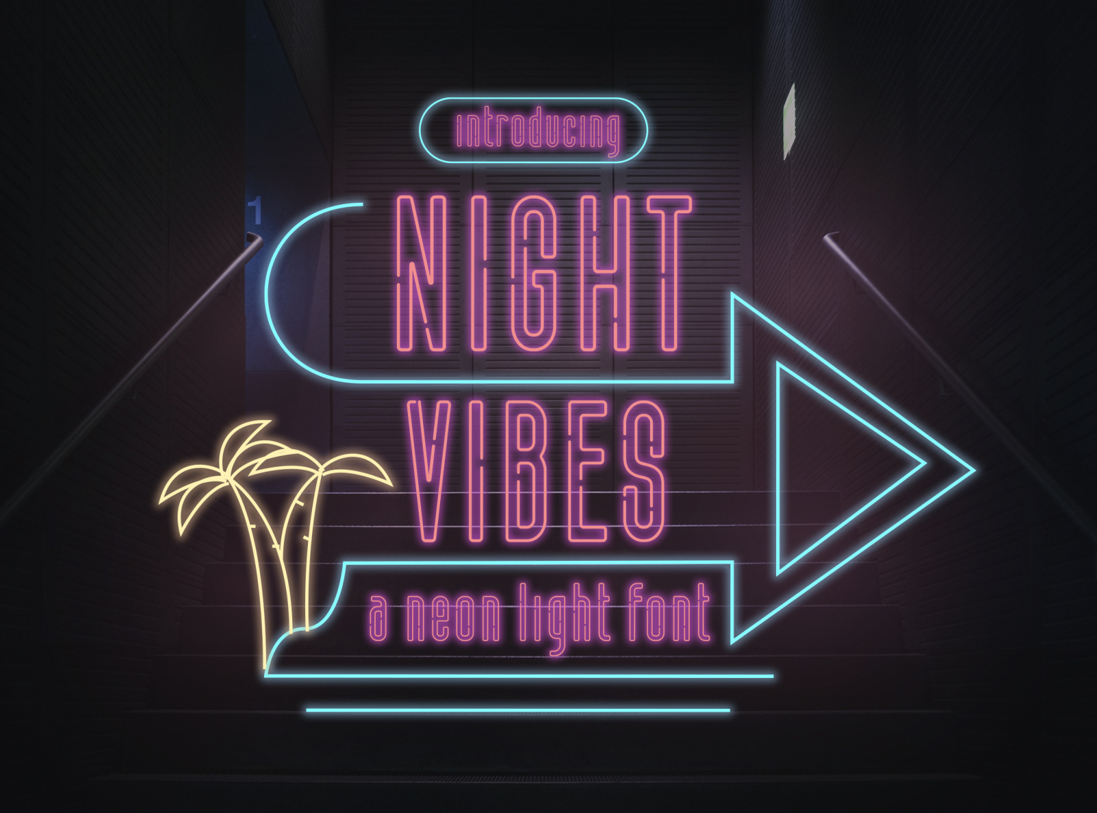 Night Vibes - Neon Light Font by TypeFactory Co on Dribbble