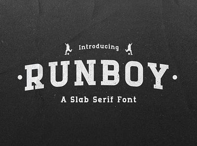 Runboy - Strong Slab Serif Font classic cover handmade jacket logos poster quote serif slab slab serif