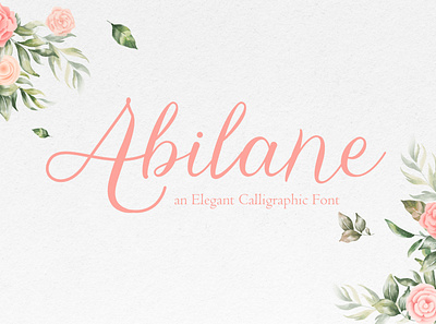 Abilane - Elegant Caligraphic Font beautiful branding calligraphic design elegant logos lovely quotes wedding invitation