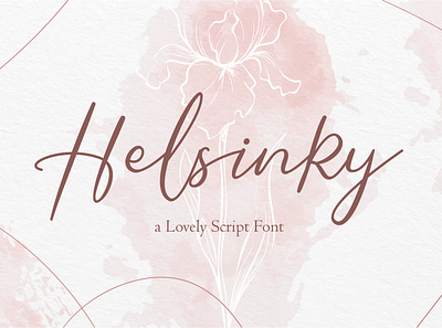 Helsinky - Lovely Script beautiful feminine handwritten invitation card lovely luxurious natural stylish wedding invitation