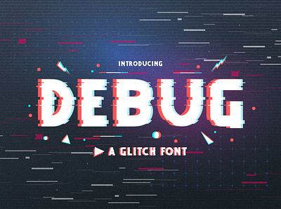 Debug - Uppercase Glitch Font apparel authentic brand cover album disc cover distorted font flyer game glitch glitch effect handmade headlines magazine marker movie music poster type typography unique