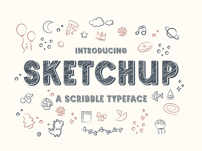 Sketchup - Adorable Scribble Typeface