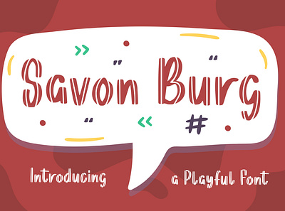 Savon Burg - Playful Display Font branding crafty ideas decorative display flyer gift card invitation card letterhead magazine mockup original packaging playful product quotes stationery titles