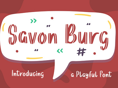 Savon Burg - Playful Display Font