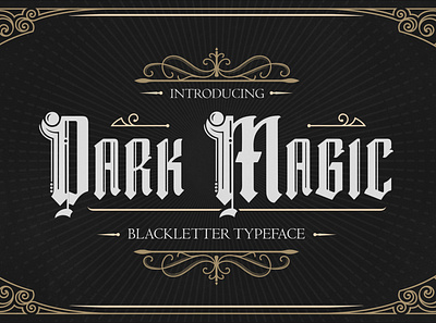 Dark Magic - Blackletter Typeface apparel blackletter cd album classic creative gothic graffiti grunge headings logo music cd product brand quote quotes title typeface vintage wall art