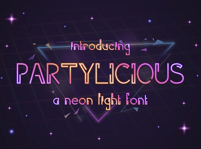 Parylicious – Modern Neon Light Font beach branding brick wall club cool decorative digital art film font hipster lifestyle light light signpost logo mockup modern movie neon neon glow night vibes