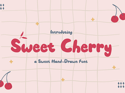 Sweet Cherry - a Sweet Hand-Drawn Font