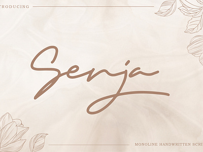 Senja - Monoline Handwritten Script