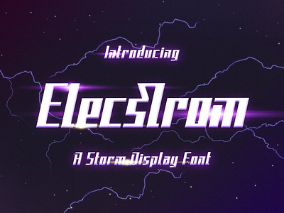 Elecstrom - Storm Display Font