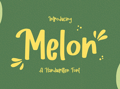 Melon - Fancy Handwritten Font bag bright comic cover cover book cute decorative fancy flyer fruit fun handwritten melon mockup modern poster quotes smooth smoothie title