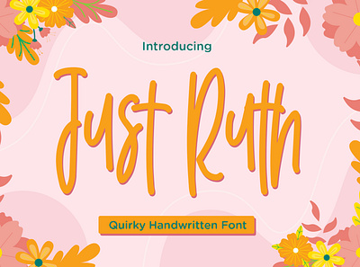 Just Ruth - Quirky Handwritten Font album cover cartoon creative cute dainty decorative display doodle fun handwritten joyful lowercase modern neat cards numeral playful punctuation quirky symbol uppercase