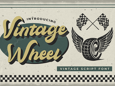 Vintage Wheel - Vintage Script Font