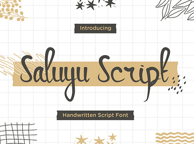 Saluyu Script -Handwritten Font beautiful branding calligraphy diary handwritten home decoration font invitaional lettering lettern mockup modern notepad popular poster quotes script thin trend typefactory wedding