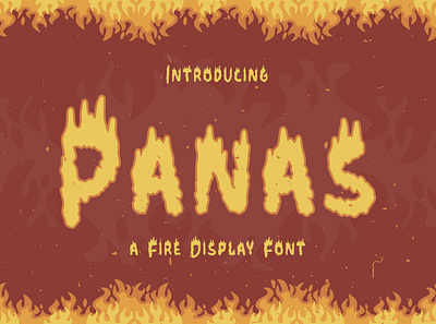 Panas - Fire Display Font blaze bonfire branding burnt creative danger display fast fiery flame flyer heat horror hot ignite inferno letters poster