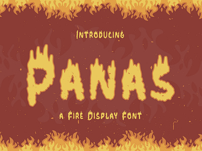 Panas - Fire Display Font
