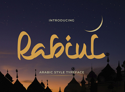 Rabiul - Arabic Style Typeface apparel arabian nights arabic awesome ballanced book certificate desert display elegant food headings islamic letters logotype luxurious menu modern non western