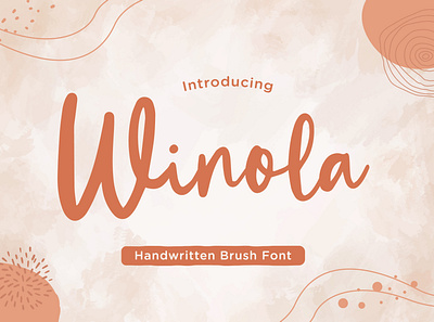 Winola - Handwritten Brush Font blogs branding calligraphy cute diary handwritten home decoration font instagram invitaional lettering lettern mockup modern notepad popular poster quotes social media trend