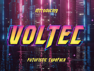 Voltec - Futuristic Typeface