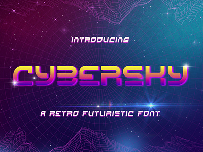 Cybersky - a Retro Futuristic Font