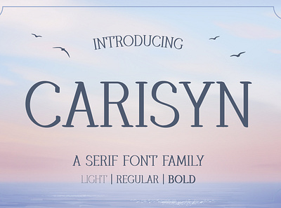 Carisyn - Serif Font Family 2021 apparel authentic bold branding crafty font display font fancy minimalist mockup modern poster printing quotes regular serif family serif font stylish thin typeface