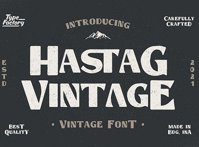 Hastag - Vintage Display Font 70s branding clothing display fontheader hand drawn hand lettering labels lettering logo poster