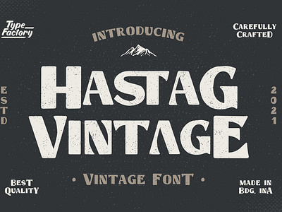 Hastag - Vintage Display Font