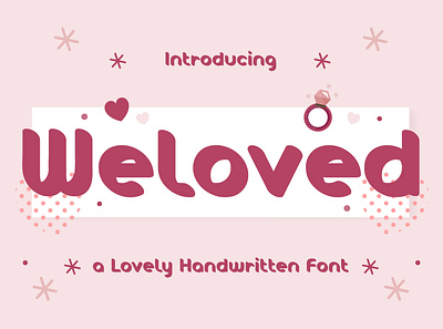 Weloved - Romantic Display Font art background card cute day decoration design display girl happy heart love lovely poster red romance romantic text valentine wedding