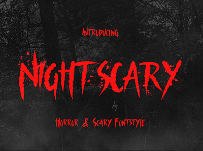 Nightscary - Horror and Scary Funstyle Font blood crafts dark frightening fun style ghost gothic halloween haunted horror movie night nightmare posters spine chilling spooky t shirts thriller