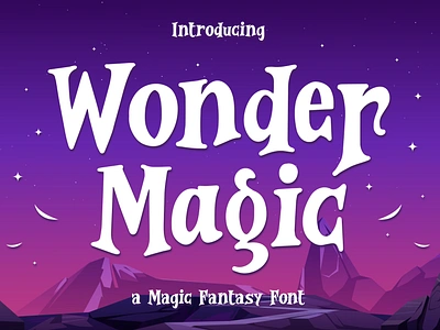 Wonder Magic – a Magic Fantasy Font children custom font doodle dreamy extras fairy fancy fantasy fantasy font feminine joyful kids kindergarten love font lovely night playful font serif story book wonderful