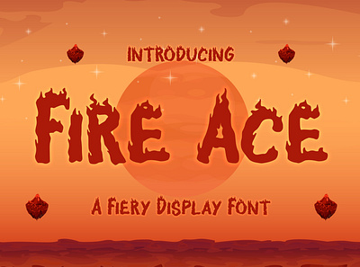 Fire Ace – A Fiery Display Font heat