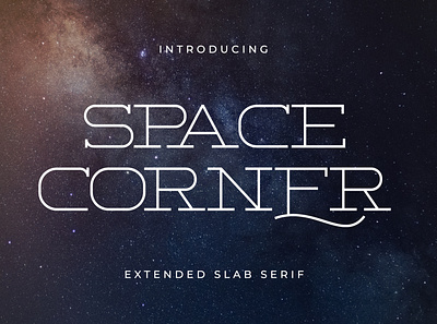 Space Corner - Extended Slab Serif stamp