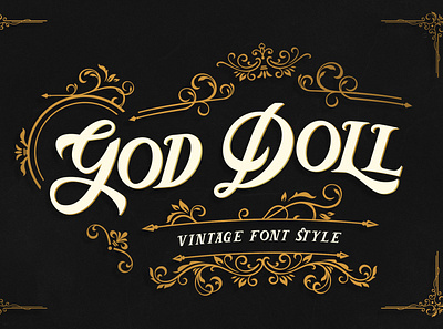 God Doll - Vintage Display Font apparel branding display illustration modern popular font poster vintage