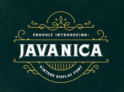 Javanica - Vintage Display 70s apparel bold branding brewery design display display font font grunge logo modern poster quotes vintage