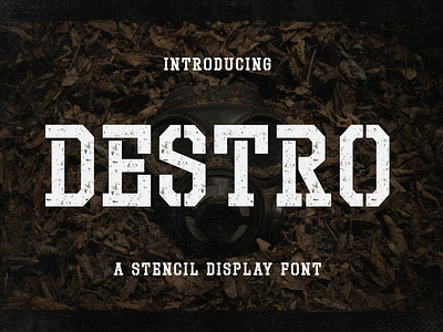 Destro - Stencil Display Font