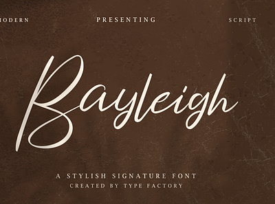 Bayleigh - Stylish Signature Font apparel branding display elegant font graphic design handwritten luxurious modern postcard poster script signature ui