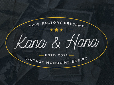 Kana & Hana - Vintage Monoline Script