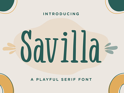 Savilla - Playful Serif cartoon children display fairytale family font fun playful serif