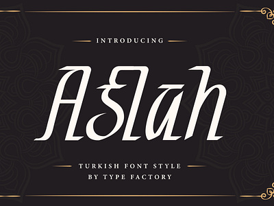 Aslah - Turkish Font Style