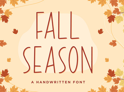 Fall Season - Handwritten Font autumn design display fall fancy funny kids font leaves logo season seasonal spring story book