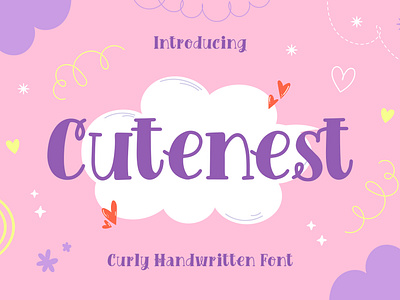 Cutenest - Curly Handwritten Font