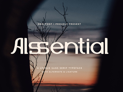 Alssential - Unique Sans Serif apparel branding design display illustration logo modern poster quotes sans type font ui